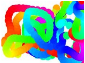 Voorbeeld van de regenboogslang
